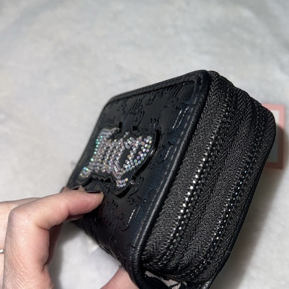 Juicy Couture Liquorice String Of Pearls Double Medium Zip Around Wallet NWT - Picture 9 of 9
